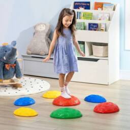 STILVORA Kids Stepping Stones Set of 6 with Non-Slip Mats