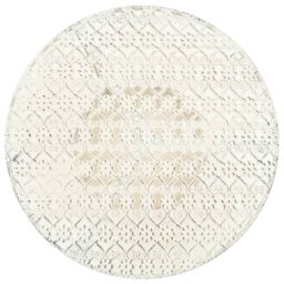 Berkfield Home Bistro Table Vintage Style Round Metal 40x70 cm White - thumbnail 2