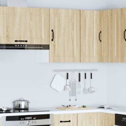 Berkfield Home Kitchen Wall Cabinet¬†Porto Sonoma Oak Engineered Wood in Brown - thumbnail 4