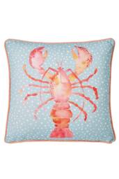 Fusion 'Lobster' Outdoor Water & UV Resistant Garden Filled Bench Cushion in Orange - Size: 43 cm x 43 cm - thumbnail 2