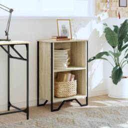 Berkfield Home Modern Bookcase Sonoma Oak 50x31x74.5 cm Engineered Wood in Light Tan - thumbnail 1
