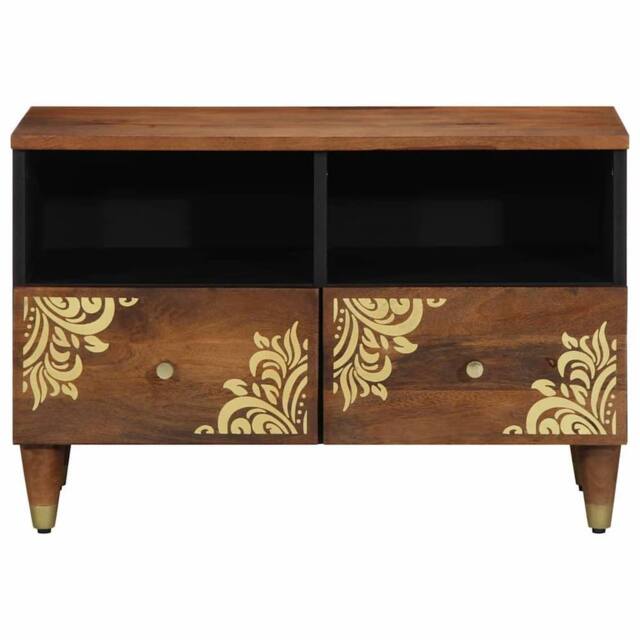 Berkfield Home TV Cabinet 70x33x46 cm Solid Wood Mango in Brown - Size: 70 x 33 x 46 cm - image 1
