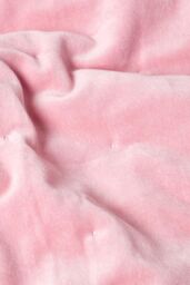 Homescapes Velvet Quilted Throw 100% Cotton, Soft & Luxurious Blanket in Pink - Size: 150 cm x 200 cm - thumbnail 3