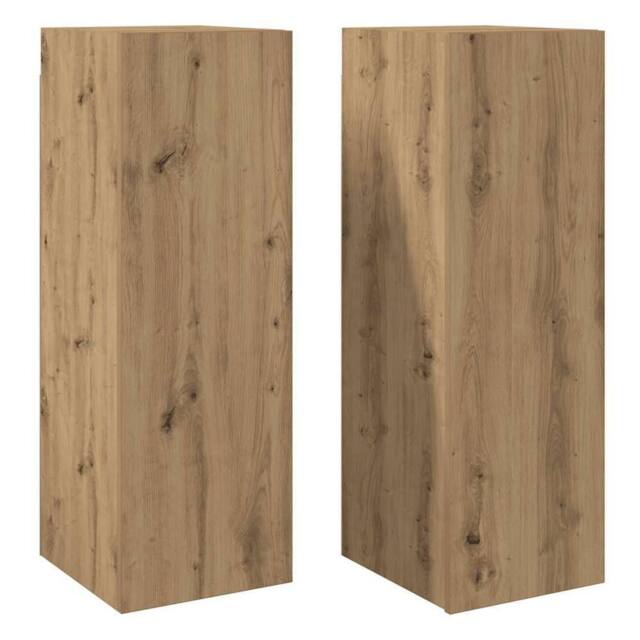 Berkfield Home TV Cabinets 2 pcs Artisan Oak 30.5x30x90 cm Engineered Wood in Brown - image 1
