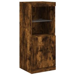 Berkfield Home Sideboard with LED Lights Smoked Oak 41x37x100 cm in Brown - Size: 41 x 37 x 100 cm - thumbnail 5