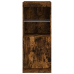 Berkfield Home Sideboard with LED Lights Smoked Oak 41x37x100 cm in Brown - Size: 41 x 37 x 100 cm - thumbnail 6