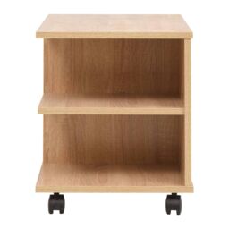 Berkfield Home Rolling Shelf 50x35x42 cm Oak in Brown - Size: 50 x 35 x 42 cm - thumbnail 3