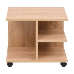 Berkfield Home Rolling Shelf 50x35x42 cm Oak in Brown - Size: 50 x 35 x 42 cm - thumbnail 2