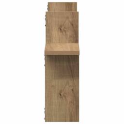 Berkfield Home Wall Shelves 2 pcs Artisian Oak 38x12x38 cm Engineered Wood in Brown - Size: 38 x 12 x 38 cm - thumbnail 5