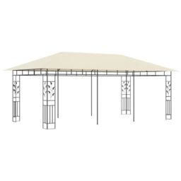 Berkfield Home Gazebo with Mosquito Net 6x3x2.73 m Cream in Beige - thumbnail 2