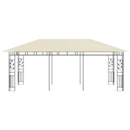 Berkfield Home Gazebo with Mosquito Net 6x3x2.73 m Cream in Beige - thumbnail 3