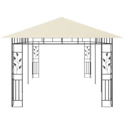 Berkfield Home Gazebo with Mosquito Net 6x3x2.73 m Cream in Beige - thumbnail 4