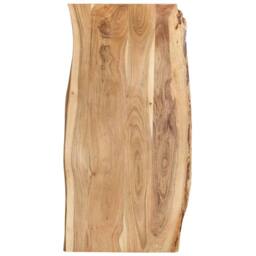 Berkfield Home Table Top Solid Acacia Wood 118x(50-60)x2.5 cm in Brown - thumbnail 2
