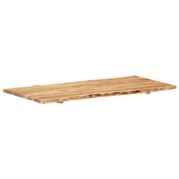 Berkfield Home Table Top Solid Acacia Wood 118x(50-60)x2.5 cm in Brown - thumbnail 7
