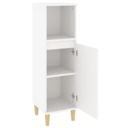 Berkfield Home Bathroom Cabinet White 30x30x100 cm Engineered Wood - Size: 30 x 30 x 100 cm - thumbnail 6