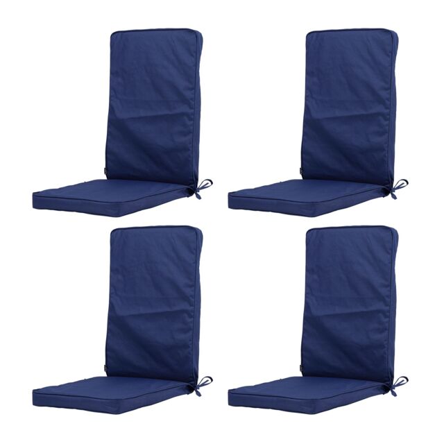 icon Outdoor High Back Seat Pad Pack of 4 in Navy - image 1