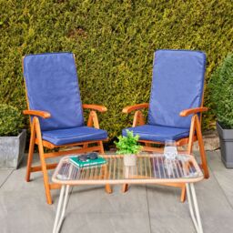 icon Outdoor High Back Seat Pad Pack of 4 in Navy - thumbnail 6