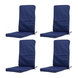 icon Outdoor High Back Seat Pad Pack of 4 in Navy - thumbnail 1