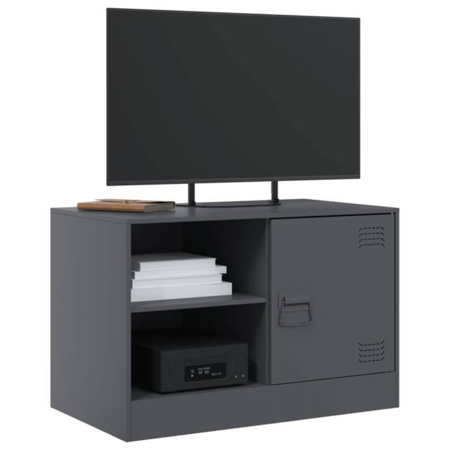 Berkfield Home TV Cabinets 2 pcs Anthracite 67x39x44 cm Steel in Dark Grey - Size: 67 x 39 x 44 cm - image 1