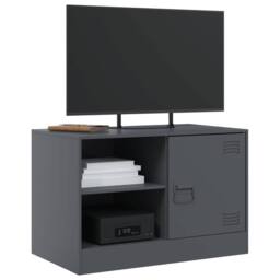Berkfield Home TV Cabinets 2 pcs Anthracite 67x39x44 cm Steel in Dark Grey - Size: 67 x 39 x 44 cm - thumbnail 1
