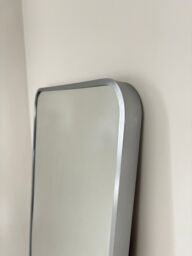 Downton Interiors Stunning Silver Rectangular Metal Frame Wall or Floor Standing Dressing Mirror 145cm x 45cm - Soho Collection - Size: XL - thumbnail 4