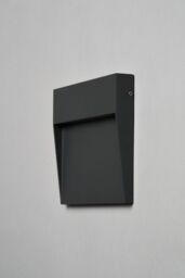 BHS Lighting Zak 16cm Square Outdoor Wall Light in Dark Grey - thumbnail 2