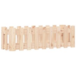 Berkfield Home Garden Raised Bed with Fence Design 100x30x30 cm Solid Wood Pine in Brown - Size: 100 x 30 x 30 cm - thumbnail 4