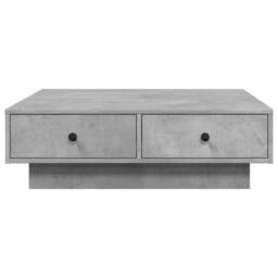 Berkfield Home Coffee Table Concrete Grey 90x90x28 cm Engineered Wood - Size: 90 x 90 x 28 cm - thumbnail 4
