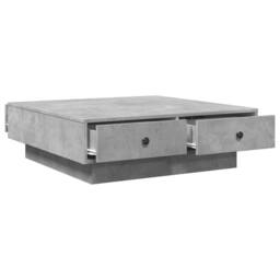 Berkfield Home Coffee Table Concrete Grey 90x90x28 cm Engineered Wood - Size: 90 x 90 x 28 cm - thumbnail 7
