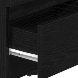 Berkfield Home Durable Bedside Cabinets 2 pcs with 2 Drawers Black 40x33x60 cm - Size: 40 x 33 x 60 cm - thumbnail 9
