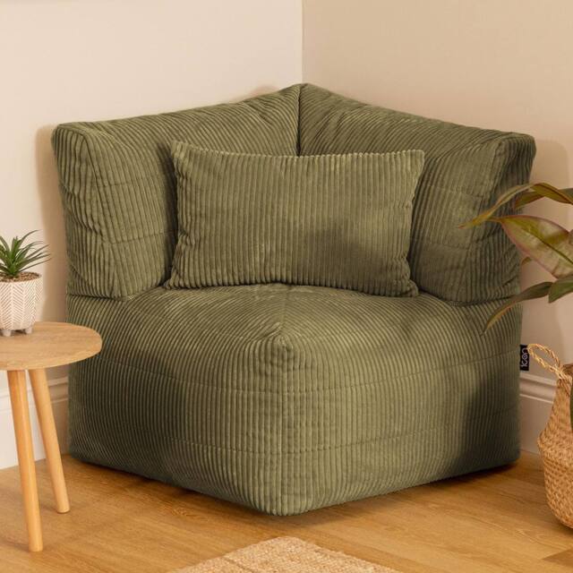 icon Noa Bean Bag Corner, Jumbo Cord in Green - image 1