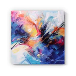 Warren Reed - Designer Serene Explosion: Calm Amidst Colours Canvas - Size: w40 inch x h40 inch - thumbnail 2