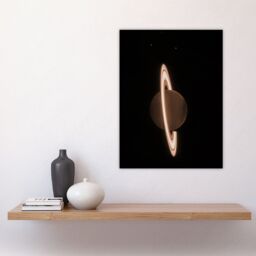 "Artery8 Wall Art Print NASA James Webb Space Telescope Saturns Rings Shine Planet Bedroom Decor Poster in Black - Size: W12"" x H16""" - thumbnail 4