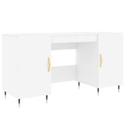 Berkfield Home Elegant Desk White 140x50x75 cm Engineered Wood - Size: 140 x 50 x 75 cm - thumbnail 3