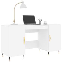 Berkfield Home Elegant Desk White 140x50x75 cm Engineered Wood - Size: 140 x 50 x 75 cm