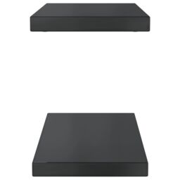 Berkfield Home Wall Shelves 2 pcs 50x23.5x3 cm Black Stainless Steel - thumbnail 6