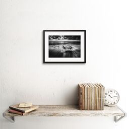 "Artery8 Wall Art Print Driftwood Breaking Waves Framed in Black - Size: W7"" x H9""" - thumbnail 2