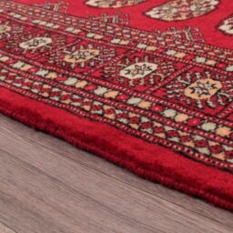 The Rug Shop UK Red Handmade Luxurious Easy to clean Border Floral Area Rug - Size: 90 cm x 150 cm - thumbnail 3