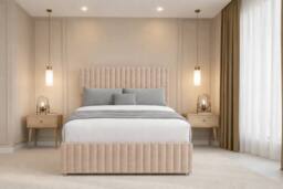 "Nexus Mattresses Ltd Verona Plush Divan 2 Drawers Foot-End 12""Footboard 54""Headboard in Stone - Size: Small Double" - thumbnail 5