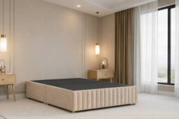 "Nexus Mattresses Ltd Verona Plush Divan 2 Drawers Foot-End 12""Footboard 54""Headboard in Stone - Size: Small Double" - thumbnail 7