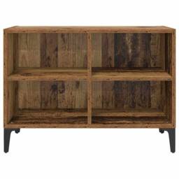 Berkfield Home Rustic Entertainment Unit Old Wood Particle board Medium Storage in Brown - thumbnail 5