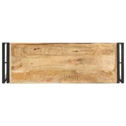 Berkfield Home Console Table 90x30x75 cm Rough Mango Wood in Brown - Size: 90 x 30 x 75 cm - thumbnail 3