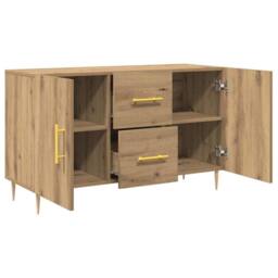 Berkfield Home Sideboard Artisan Oak 100x36x60 cm Engineered Wood in Brown - Size: 100 x 36 x 60 cm - thumbnail 7