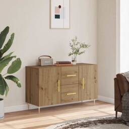 Berkfield Home Sideboard Artisan Oak 100x36x60 cm Engineered Wood in Brown - Size: 100 x 36 x 60 cm - thumbnail 2