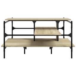 Berkfield Home Decorative Coffee Table Sonoma Oak 100x100x48.5 cm Engineered¬†Wood in Light Oak - thumbnail 5