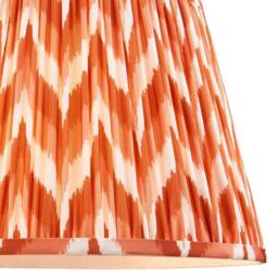Netlighting Higgledy Gloss Green Floor Lamp Orange Fabric Zigzag Shade 35cm E27 - thumbnail 6