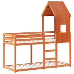 Berkfield Home Bunk Bed without Mattress Wax Brown 90x200 cm Solid Wood Pine - thumbnail 3