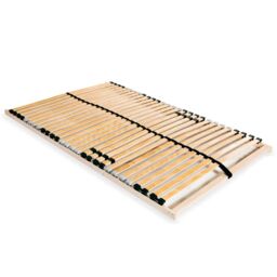 Berkfield Home Slatted Bed Base with 28 Slats 7 Zones 100x200 cm in Brown - thumbnail 1