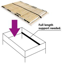 Berkfield Home Slatted Bed Base with 28 Slats 7 Zones 100x200 cm in Brown - thumbnail 3