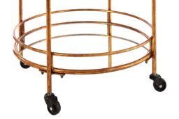 Orsina Versatile Use 2 Tier Serving Trolley, Elegant Design Kitchen Trolley, Easy Mobility Storage Trolley for Home in Gold - thumbnail 3